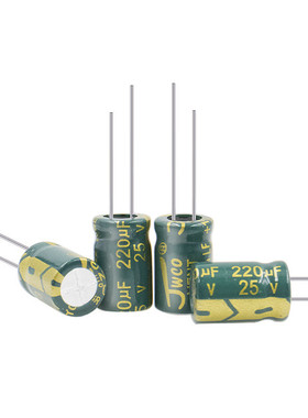 热销jwco低高频阻lf绿金2200uf/10v10*20佳维诚插件铝电解电容
