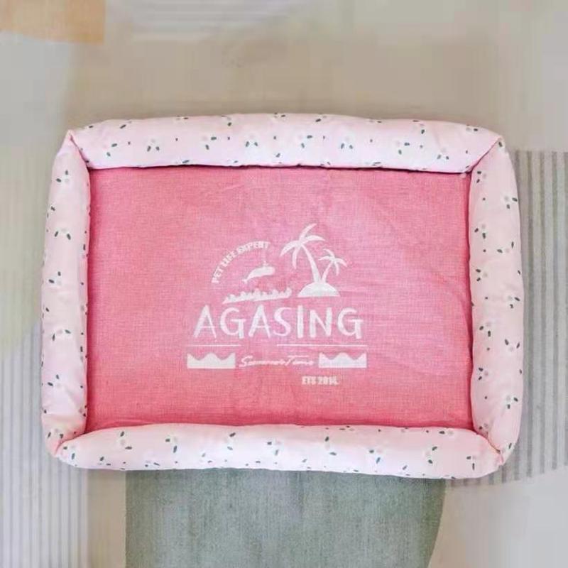 都全套agasing可拆洗亚麻狗狗窝夏天凉窝小中型犬宠物窝夏季凉垫