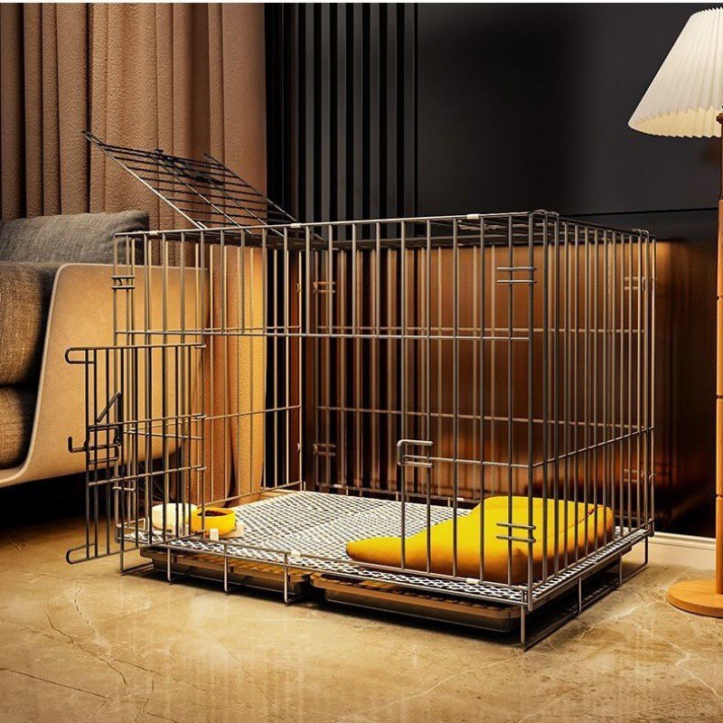 兔狗笼小型犬家用带厕所泰迪室内狗笼柯基比可折叠猫笼托运笼子厂