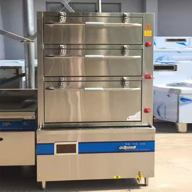 热销电磁三门海鲜蒸柜商用蒸饭柜三门海鲜蒸箱酒店餐饮蒸炖柜厂家