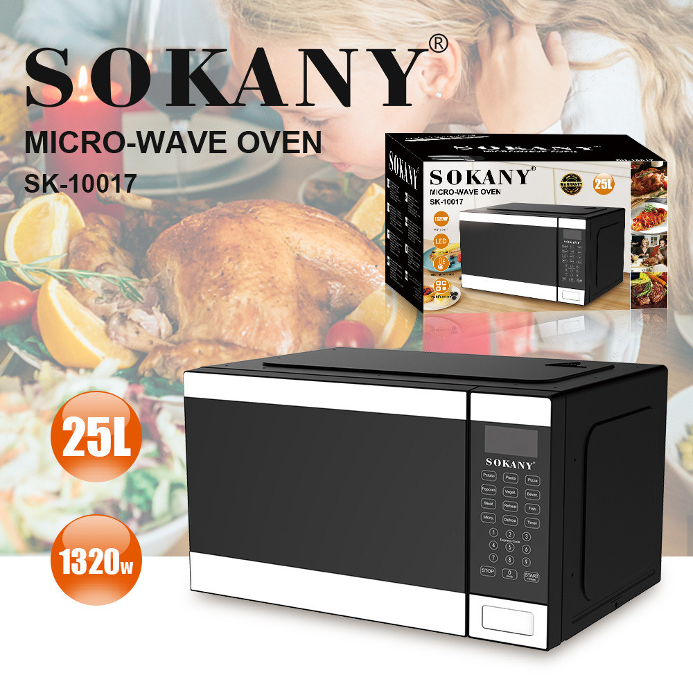 SOKANY10017电烤箱智能平板微波炉家用迷你光波炉烤箱蒸烤一体机