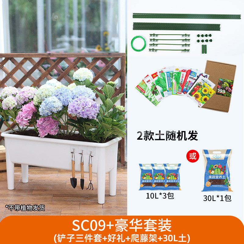 种菜专用箱支撑杆家用阳台种菜盆种植箱爬藤架花架塑料花盆葡萄架