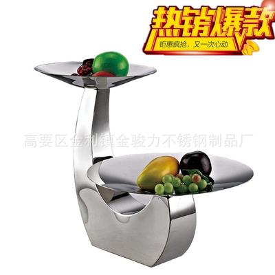 热销热销高档2小吃不锈钢水果盘架展示架头架酒店酒吧ktv摆台用品
