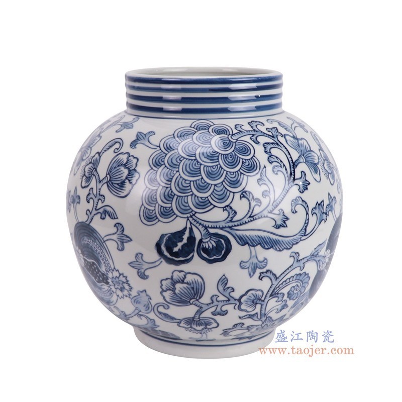 热销新中式陶瓷花瓶家居客厅插花花器玄关博古架青花瓷花瓶装饰摆