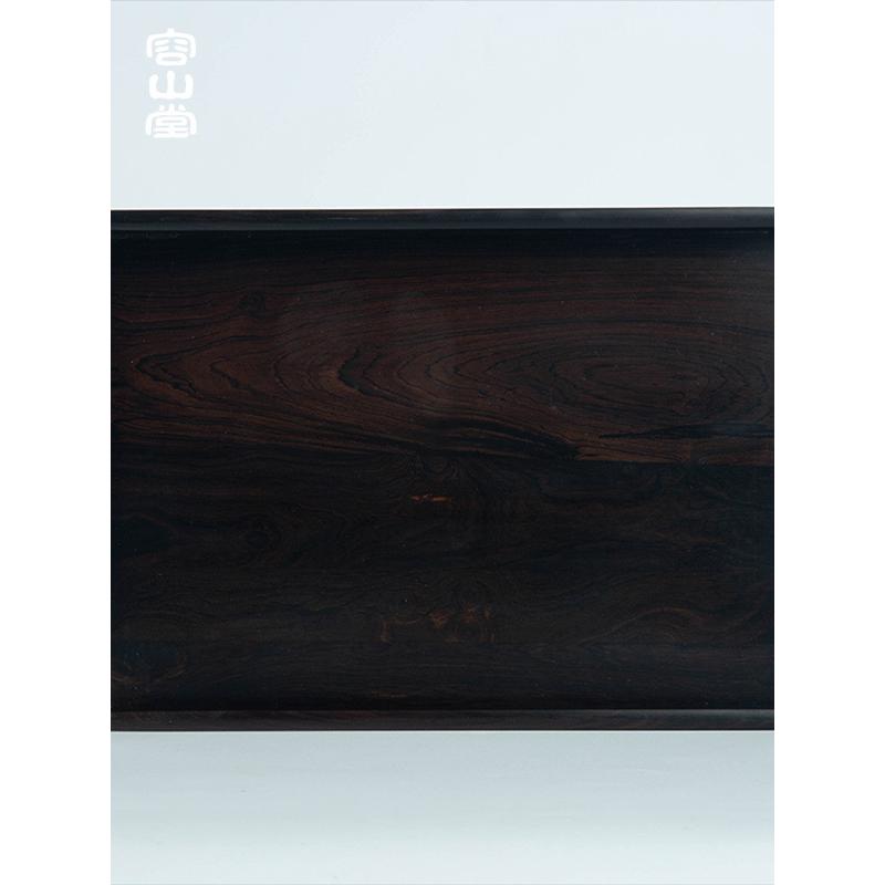 v2ws批发家用檀实木镶嵌铜角实木长方形托盘大小号紫光功夫茶具茶