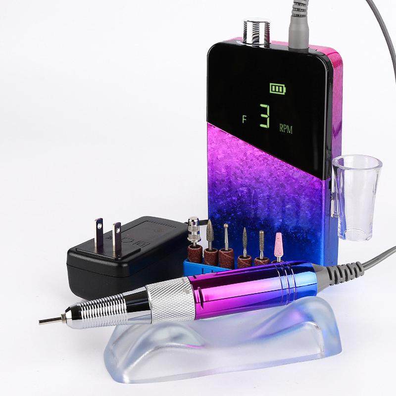 小型指甲卸甲机美甲店打磨机充电式电动磨甲器家用修甲工具套装