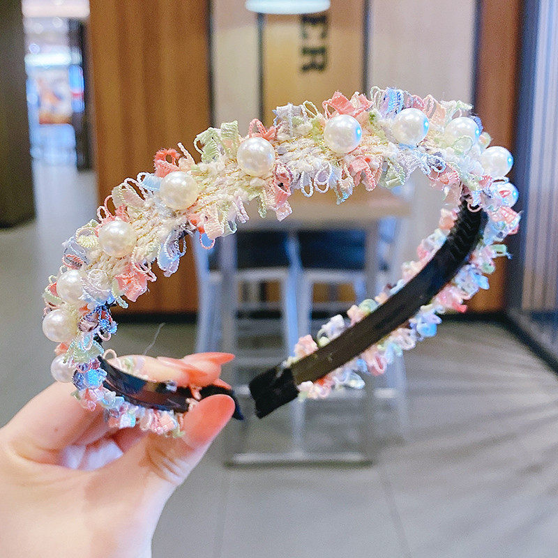 韩国儿童发箍宝宝珍珠发卡女童不伤头防滑带齿可爱头箍小女孩新款