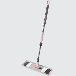 厂家直销福宝人平布式平板拖把家用大号不锈钢尘推懒套拖尘推拖把