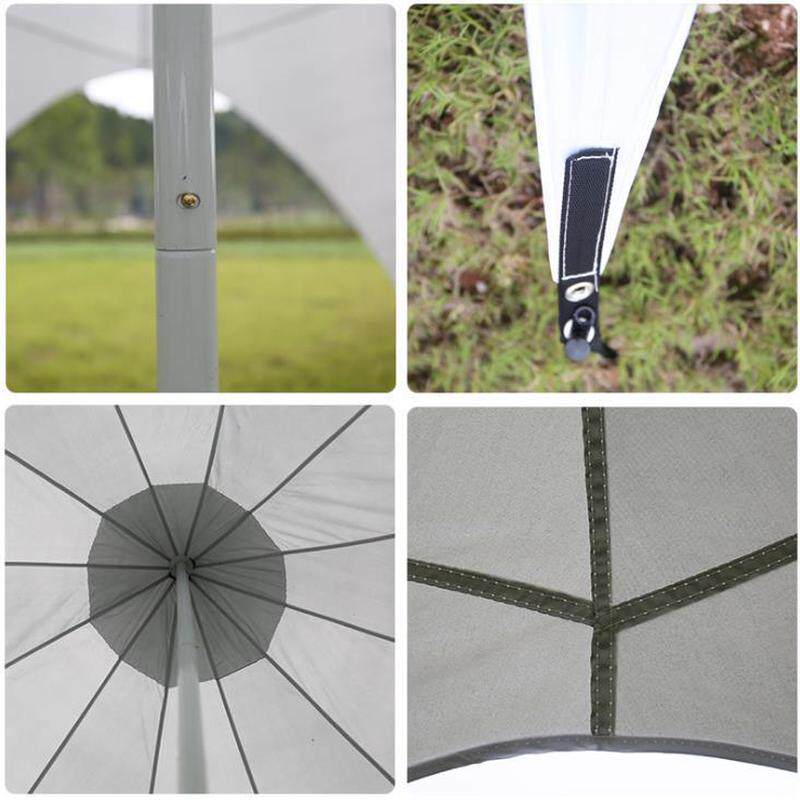 户外多人六角防晒防雨大型星牛津布帐篷天幕营地野炊露营遮阳棚