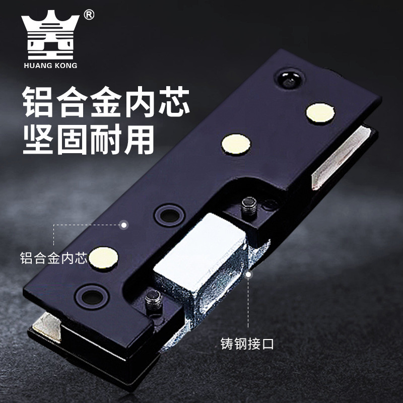 热销玻璃门夹门下夹有框门通用上夹地弹簧配件玻璃门下夹huangkon