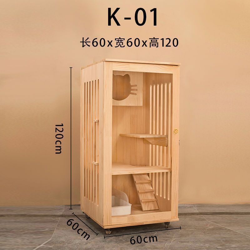 猫笼子木质猫咪别墅别墅实木房子柜双层三层批发猫爬架舍一件猫窝