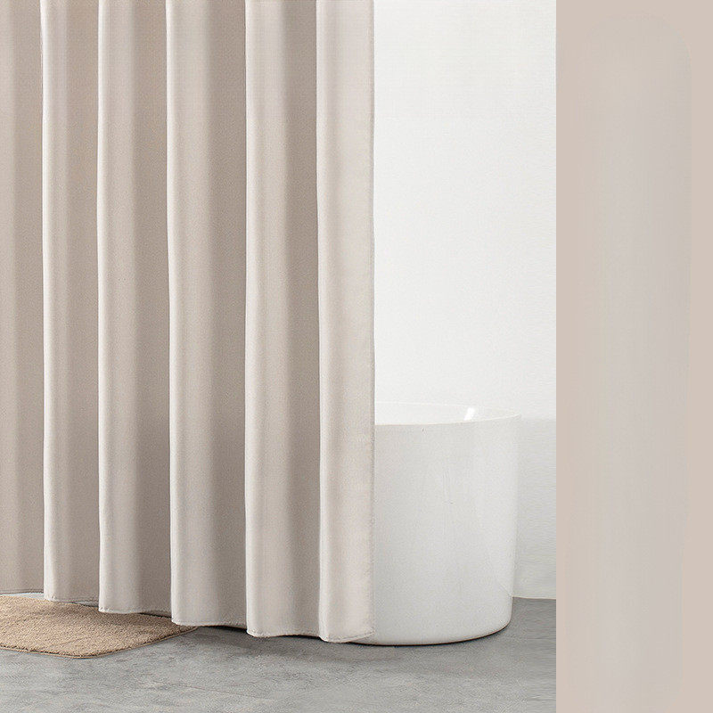 浴帘防水布纯色仿亚麻加厚淋浴帘套装卫生间免打孔防霉门帘隔断帘,家庭/个人清洁工具,浴帘,淘宝优惠券,粉丝福利购,淘宝优惠卷