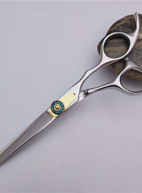 h8-6.0寸剪刀牙剪蓝色高螺帽理发剪刀美发剪刀厂井上火匠