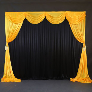 白事灵堂布置纱幔殡仪馆丧事葬礼幕布灵棚幔黑白背景布装饰布孝堂