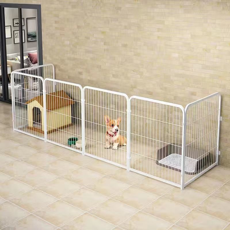 狗狗围栏自由组合狗笼子中型犬大型犬不锈钢带超大厕所区家用加高