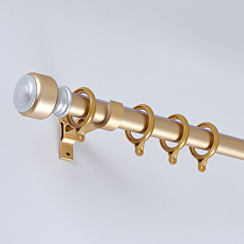 厂家批发轻奢静音加厚铝合金罗马杆窗帘杆吊环悬挂式轨道窗帘轨道