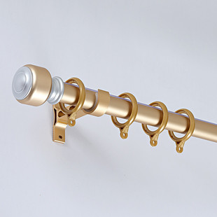 厂家批发轻奢静音铝合金加厚罗马杆窗帘轨道吊环悬挂式 轨道窗帘杆