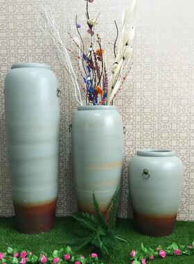 创意陶瓷大号花瓶落地大花瓶客厅餐厅办公室陶瓷花瓶摆件三件套