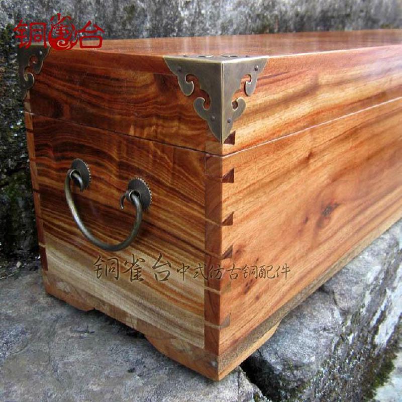 包邮樟木箱子8cm箱扣套件老式复古锁片搭扣锁扣明清家具纯铜