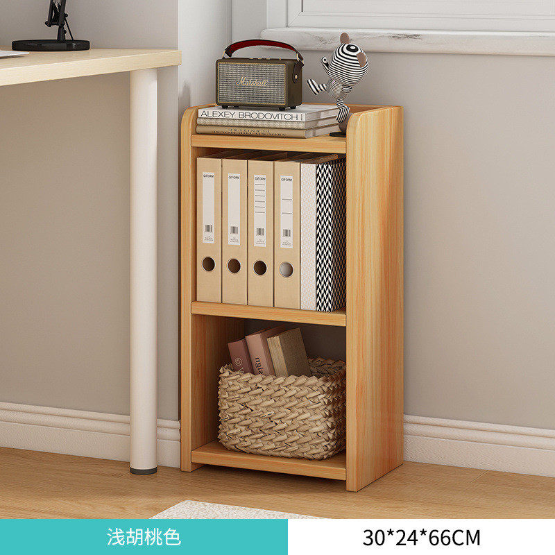 桌下置物架文件柜置物柜桌边收纳柜子小书柜落地移动书架带轮ins