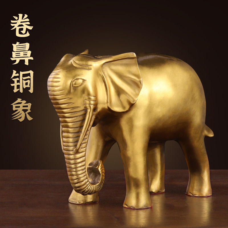 热销纯铜开业象摆件吸水铜象全铜