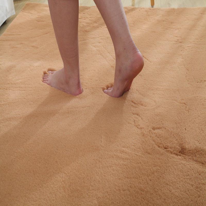 加工定制尺寸仿兔毛地垫加密地毯绒客厅卧室书房现代简约家用地毯