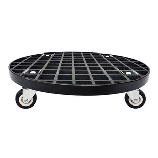 c犕1高品质圆形花盆盘带底轮金属多功能移动万向轮移动花架