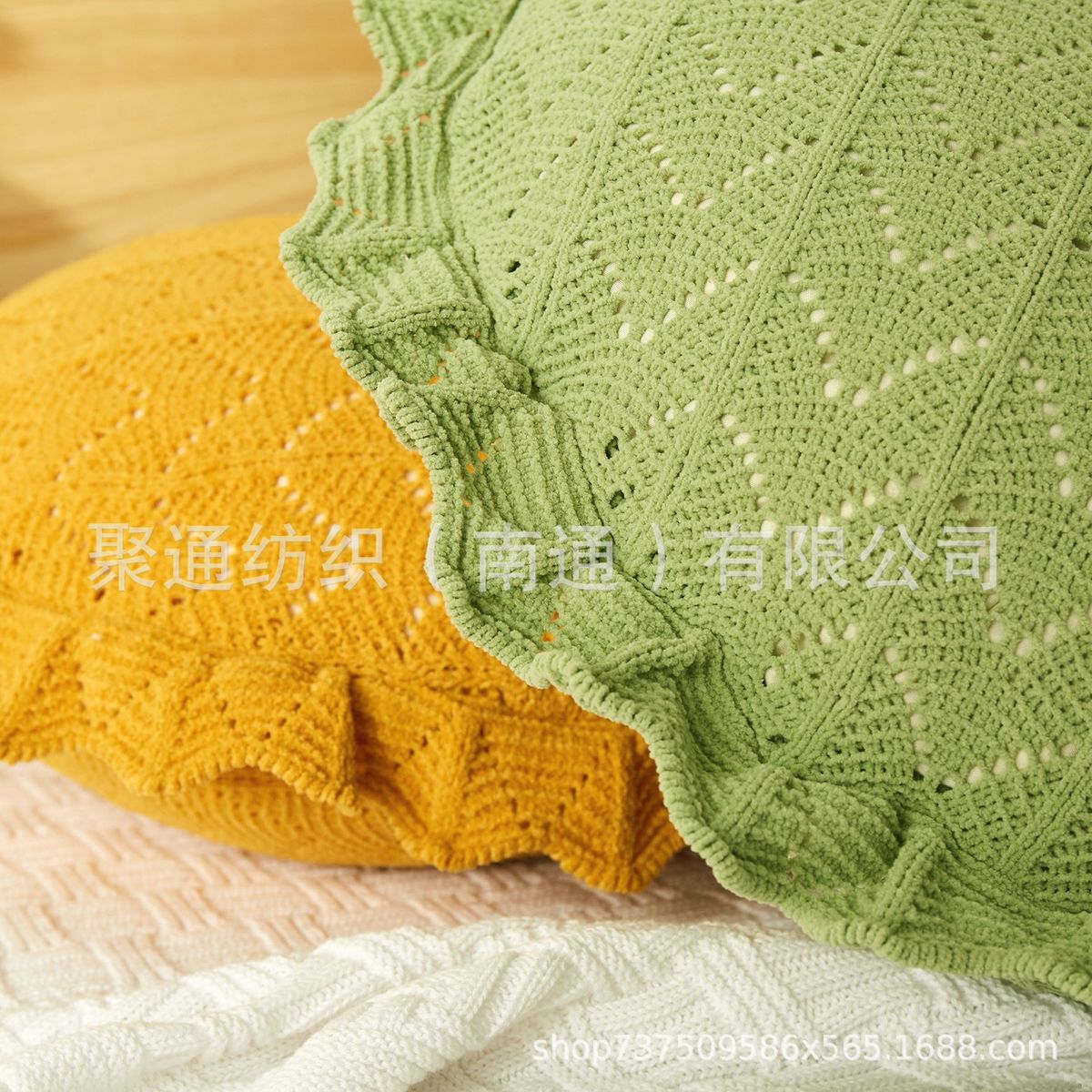 新品秋冬软绵绵毛绒针织抱枕靠垫沙发靠枕家具软装配饰摄影道具
