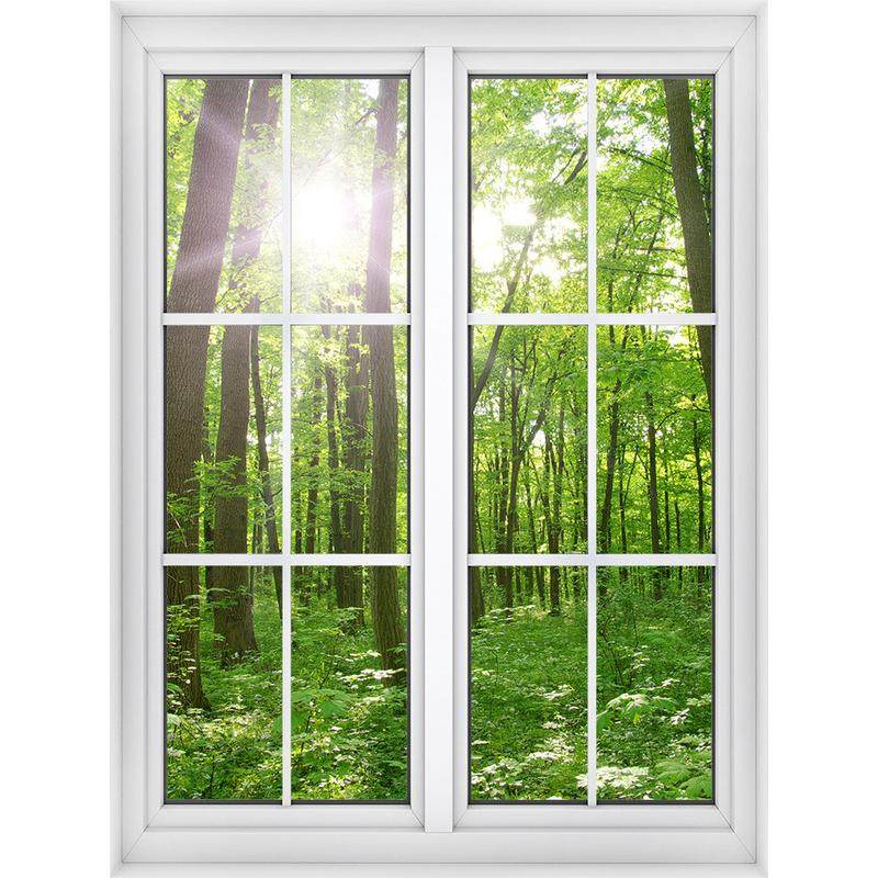 竖款3d假窗户自粘贴纸防水墙贴画装饰森林风景竹林瀑布墙壁纸,家居饰品,软装墙贴,淘宝优惠券,粉丝福利购,淘宝优惠卷