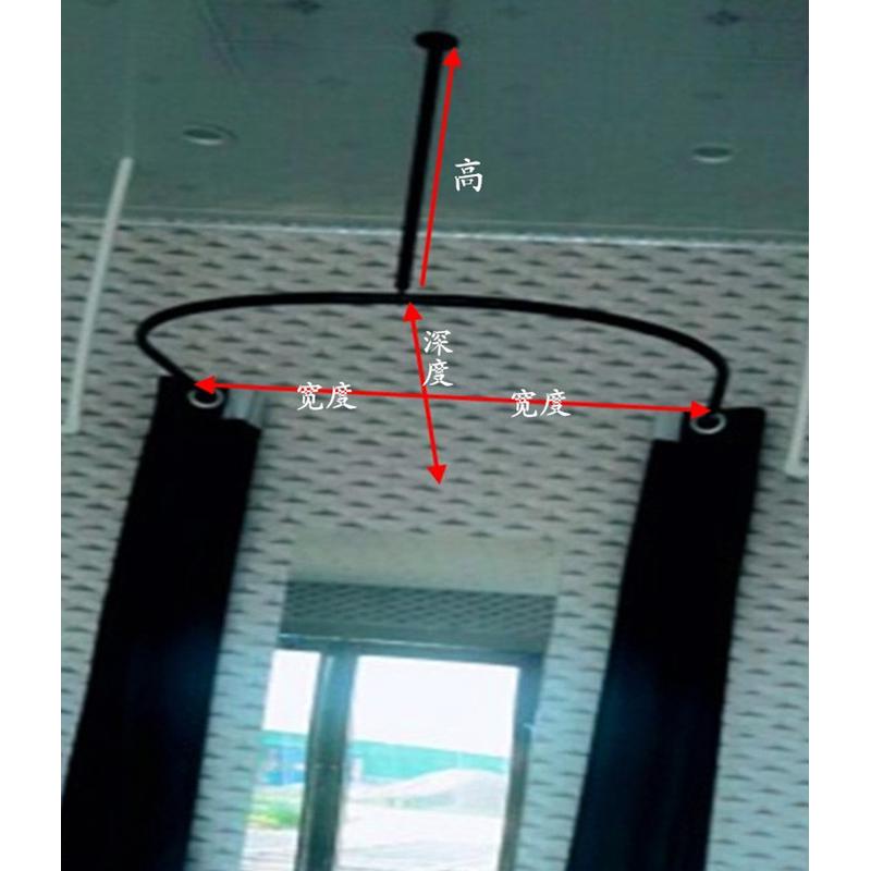 铁艺u形服装店试衣圈试衣架杆衣室更衣换子试衣间门帘窗帘现货