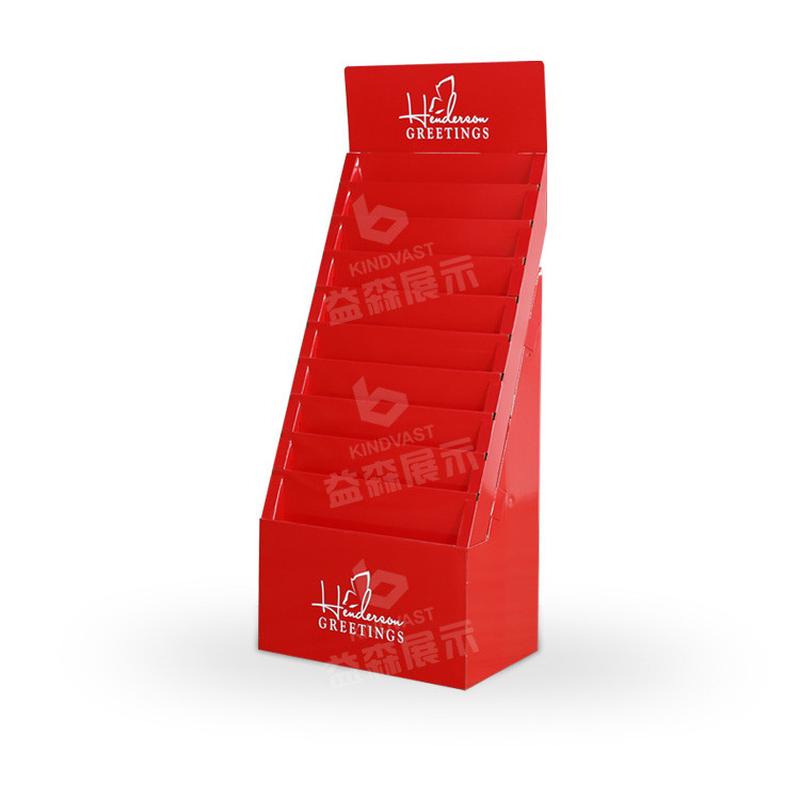东莞源头工厂定制生产节日贺卡纸卖场货架贺卡纸货架展示纸展示架