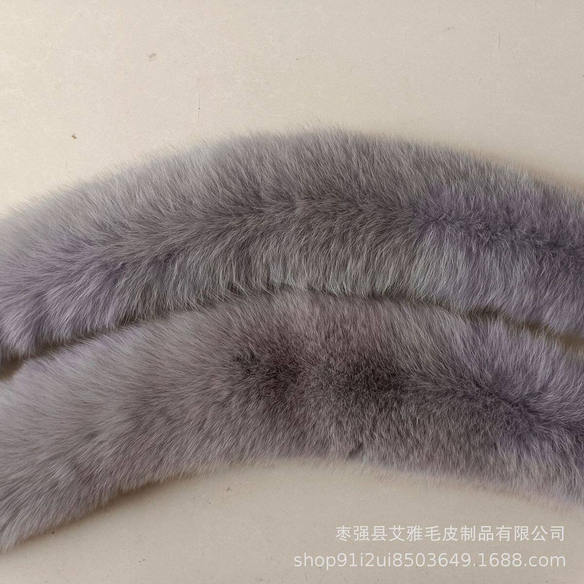 меховой воротник 厂家定做真狐狸毛领毛条领星星款等、各种尺寸、规格、颜色毛领直