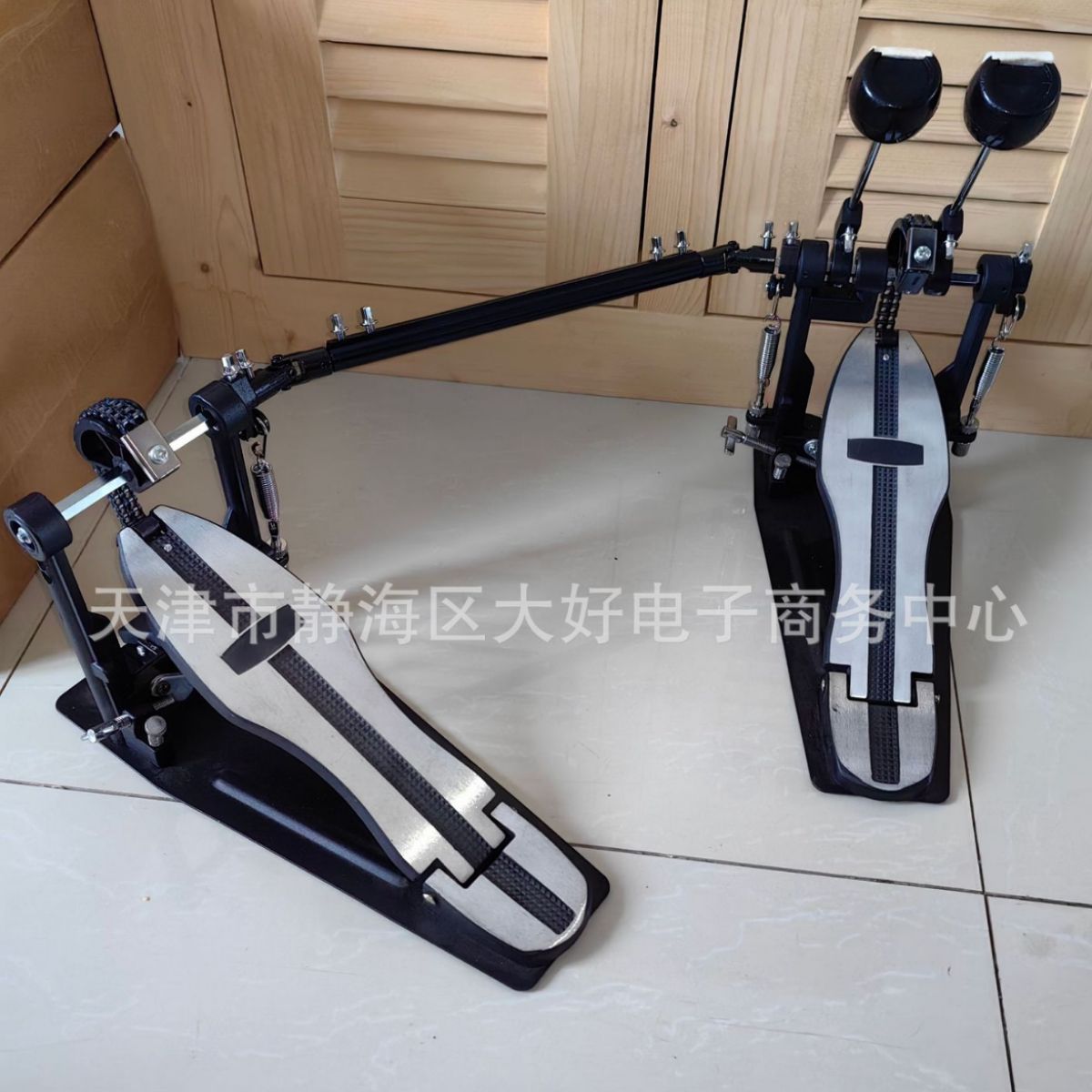 架子鼓成人双踩踩锤双链条一体踩锤专业重铁底板双踩双锤头脚踏锤