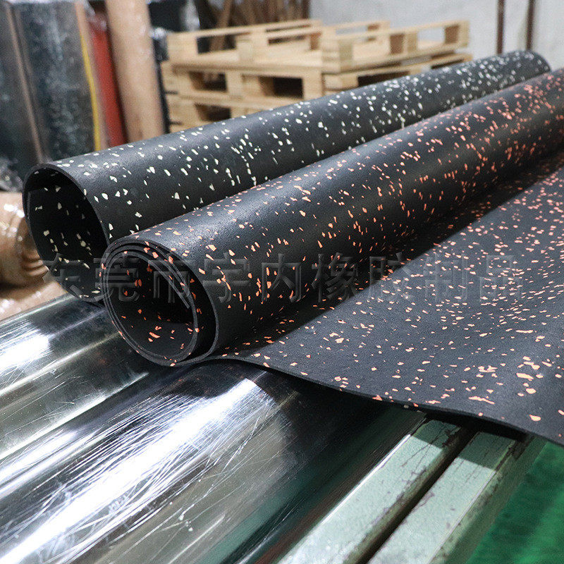 定制家用健身地胶卷材360私哑铃图案杠铃教减震隔音耐磨橡胶卷材