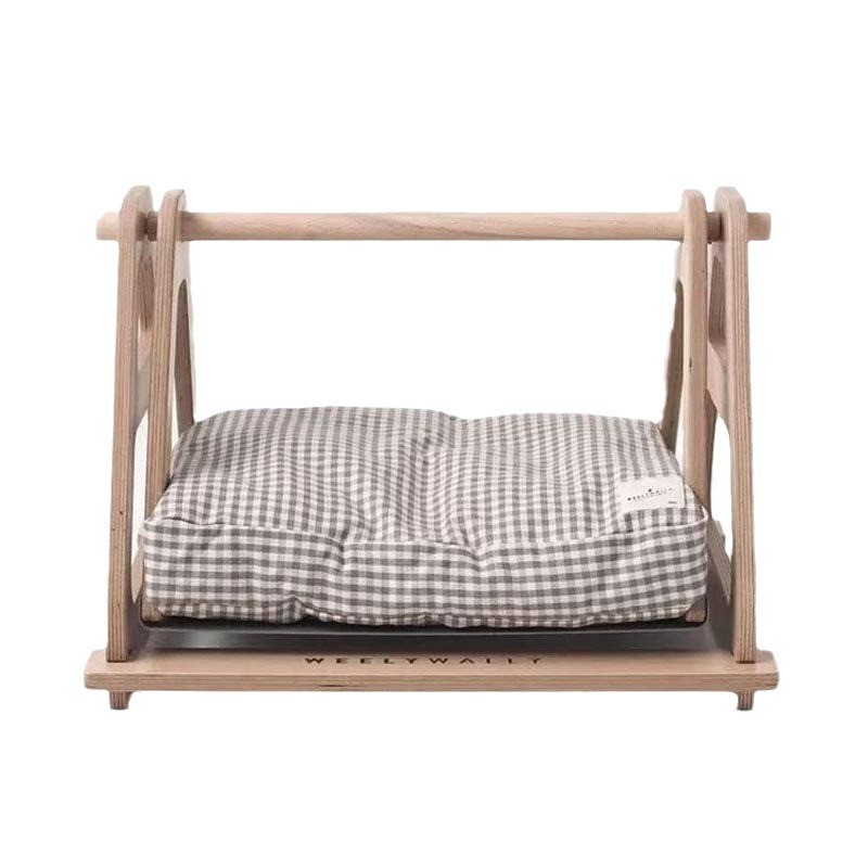 宠物秋千实木猫窝木制宠物摇摇床可拆卸宠物猫狗吊床悬挂家用猫床