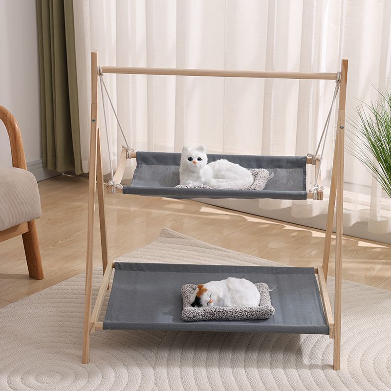 现货木制猫吊床木制猫窝悬宠物床宠物摇床猫摇篮猫猫吊床挂式猫架