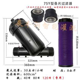 40喷水叠片滴灌农业过滤器滤芯喷灌水带目农用灌溉大棚喷灌pe管