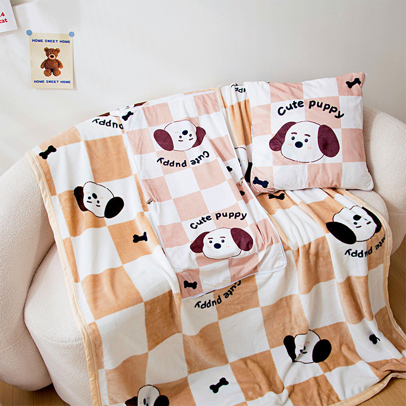 超柔亲肤盖毯冬季加厚批发可爱卡通活动礼品毯子法兰绒毛毯