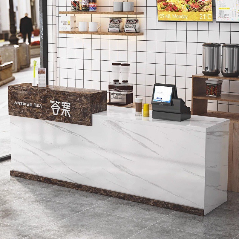 zh收银台简约柜台接待前台商用小型店铺吧台奶茶便利店收银台服装