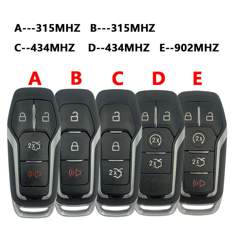 适用于福特3/4/5键智能遥控钥匙315/434/868/902mhz49芯片