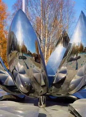 不锈钢摆件雕塑大型户外公园售楼处标志性景观不锈钢镜面海豚雕塑