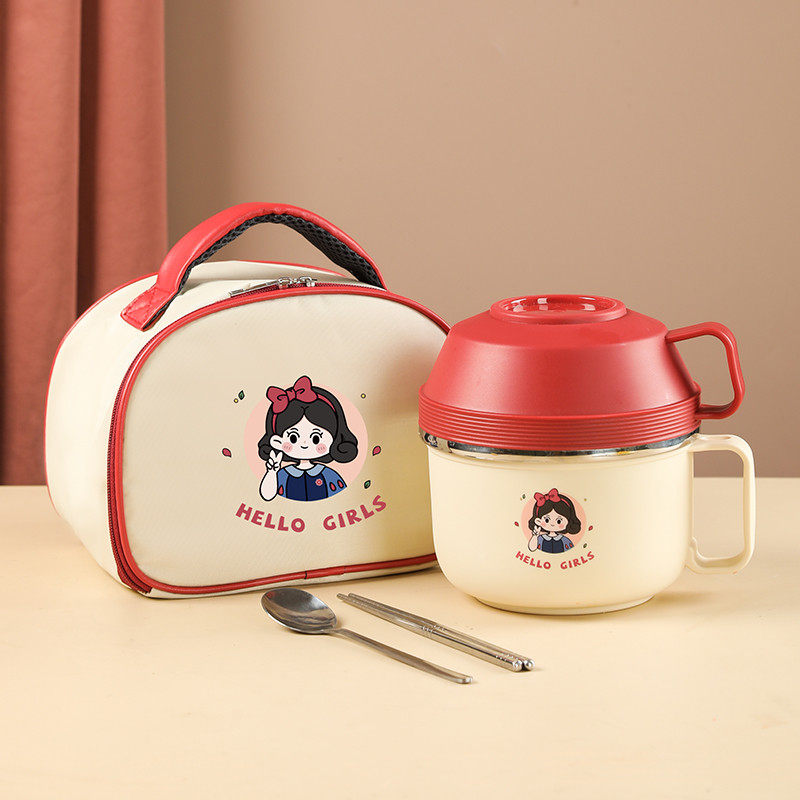 sw1c快餐杯304不锈钢泡面碗带盖饭盒小学生上班族宿舍食堂打