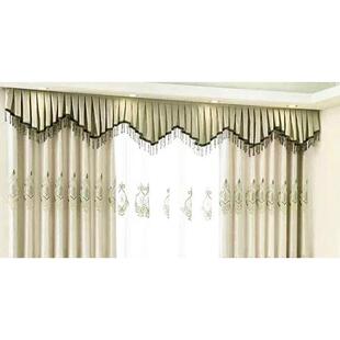 幔帘头窗幔自粘魔术贴眉头水波加工头客厅阳台卧室加厚遮光窗帘布