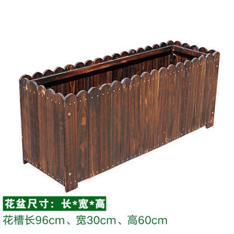 防腐木花箱户外实木种菜盆木质长方形特大花盆阳台种植箱木头花槽
