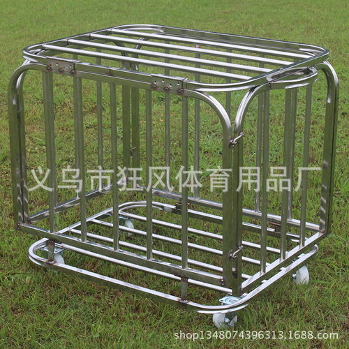 可折叠框不锈钢移动球式球类收纳框足球推车篮球收纳车排球置球架