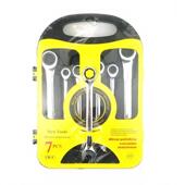 7件套棘轮齿两用扳手铬钒钢快速棘轮72开口扳手棘轮扳手7件套