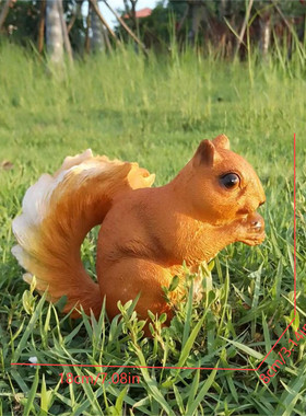 仿真动物松鼠雕塑树脂工艺品摆件园林景观庭院花园别墅小品装饰品