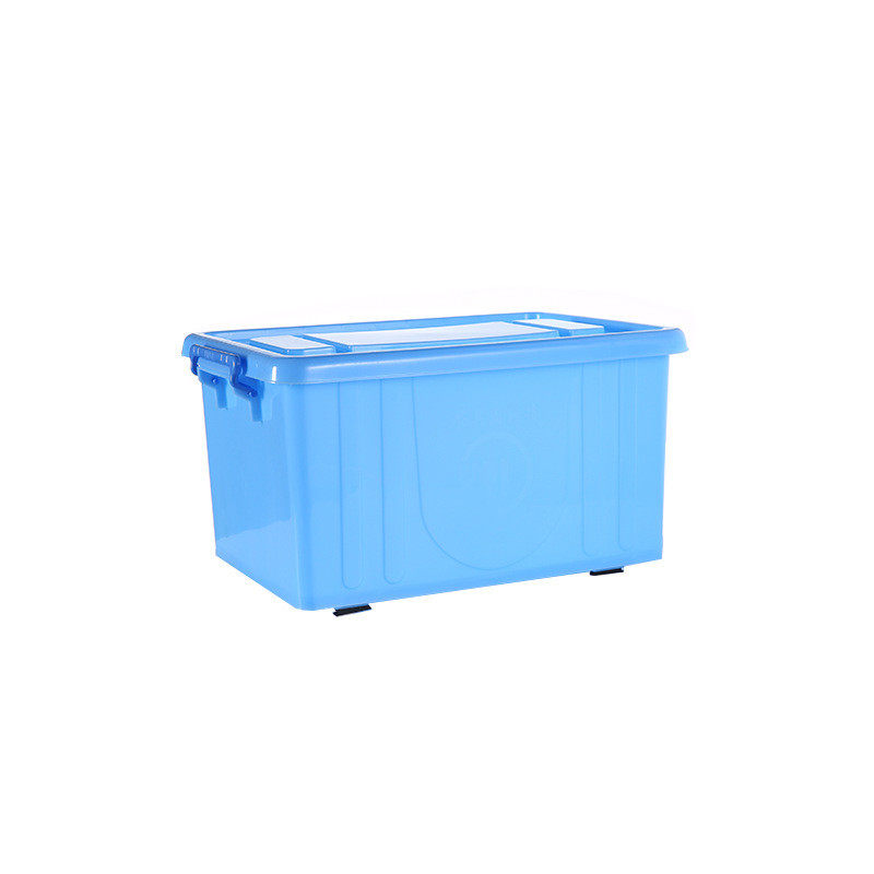 便捷式餐具储存箱简约家用塑料收纳箱带盖衣物收纳盒大容量储物箱