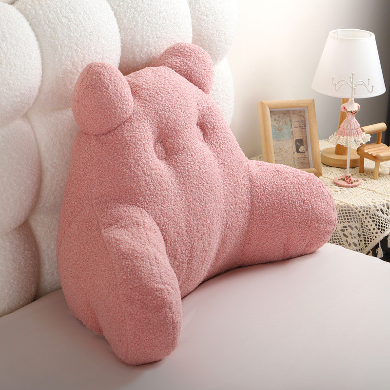 泰迪绒卡通床头靠垫儿童靠枕榻榻米软包学生宿舍卧室简约床上可拆