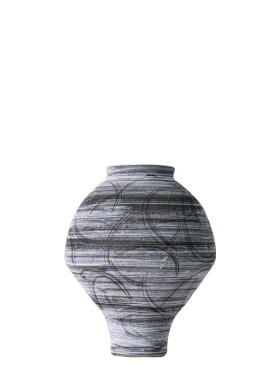 家具写意陶瓷花器摆件新中式简约设计家居圆形装饰摆件花插批发